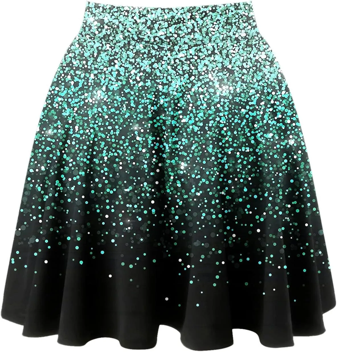 2023 Skirt Women's Fashion Short Skirt Womens A Line Midi Skirt High Elastic Waist Sequin Skirts Pleated Ruffle