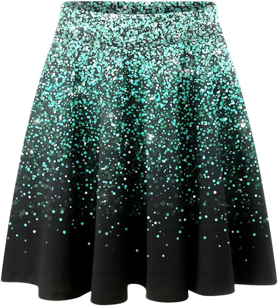 2023 Skirt Women's Fashion Short Skirt Womens A Line Midi Skirt High Elastic Waist Sequin Skirts Pleated Ruffle