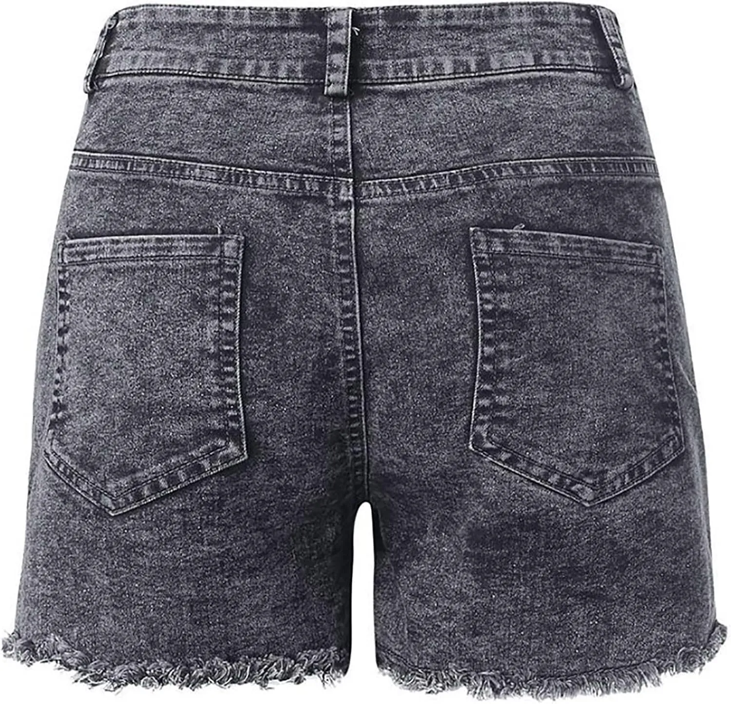 2023 Women's Denim Shorts Casual Summer High Waisted Ripped Jean Shorts Frayed Raw Hem Distressed Stretchy Short Jeans