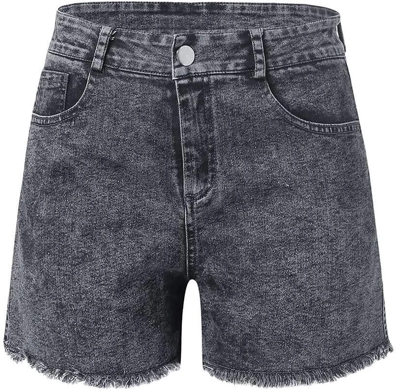 2023 Women's Denim Shorts Casual Summer High Waisted Ripped Jean Shorts Frayed Raw Hem Distressed Stretchy Short Jeans