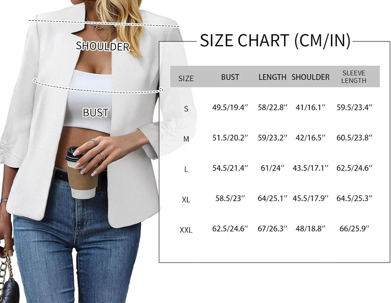 2025 Women's Tweed Blazer Lightweight Plaid Open-Front Stand-Collar Fully-Lined Casual Fashion Elegant Jacket