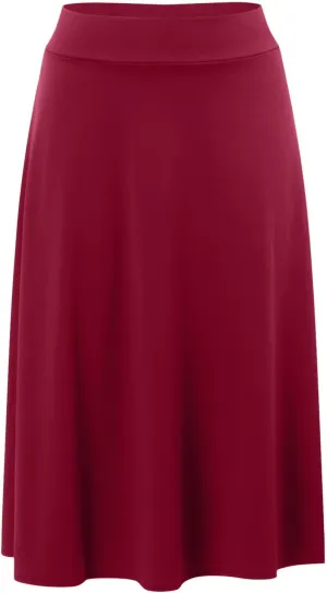 A Line Skirts for Women 2025 Summer Plus Size High Waisted Solid Color Ruffle Work Skirt Office