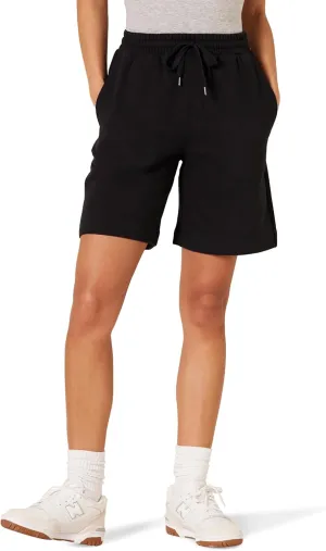 Amazon Essentials Women's Fleece High Rise Bermuda Shorts, Plus Size Available