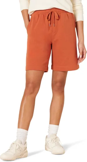 Amazon Essentials Women's Fleece High Rise Bermuda Shorts, Plus Size Available