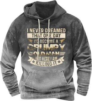 Bengbobar Men's Aztec Hoodie Cowboy Sweatshirt Vintage Western Jacket Geometric Printed Drawstring Pullover with Pocket