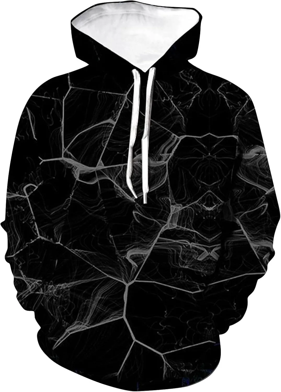 Big And Tall Hoodies For Men Mens Hooded Sweatshirt Casual 3D Printed Long Sleeve Pullover Loose Hoodie Top Happy Hoodies
