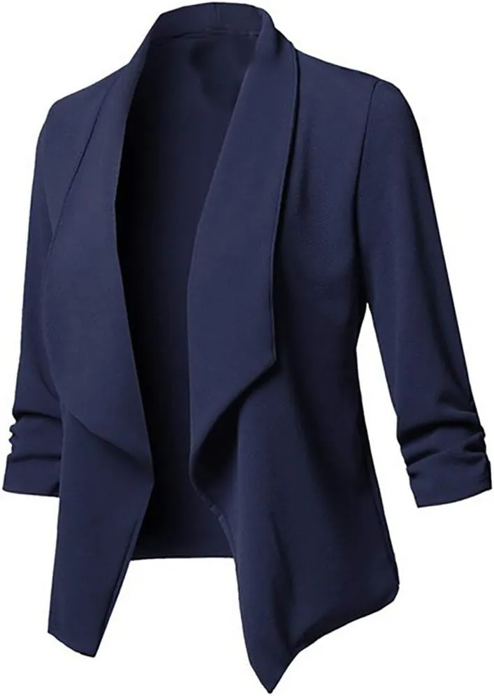 Blazers for Women 2025 Business Casual Office Work Suit Lightweight Elegant 3/4 Sleeve Lapel Blazer Summer Jacket Tops