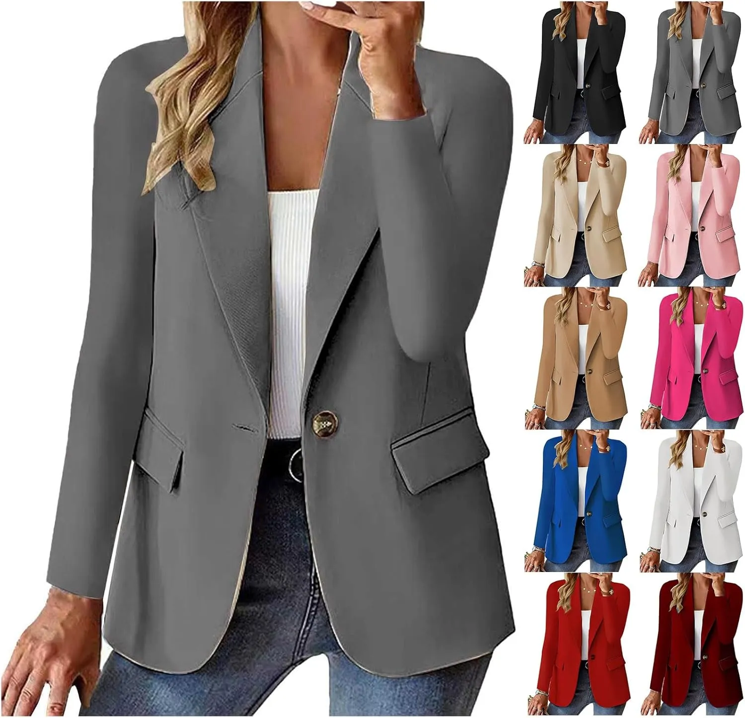 Blazers for Women Business Casual Dress Jacket Elegant Dressy Work Blazers Jackets Spring Summer Lightweight Suit Coat