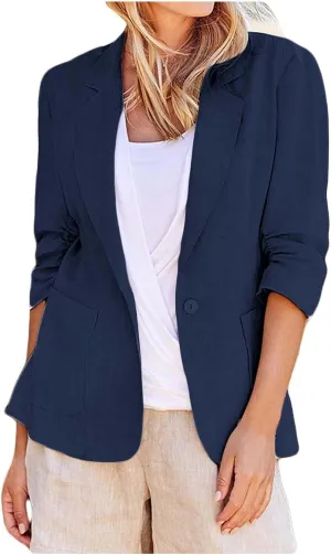 Blazers for Women Business Casual Long Sleeve Jacket Open Front Work Office Blazers Lightweight Jackets Outfits