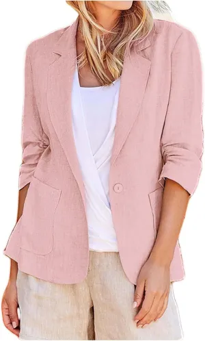 Blazers for Women Business Casual Long Sleeve Jacket Open Front Work Office Blazers Lightweight Jackets Outfits
