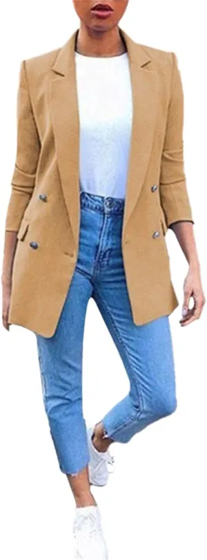 Blazers for Women Business Casual Tweed Women's Cardigan Long Sleeve Causal Novelty Top Fit It Oversized Cardigan