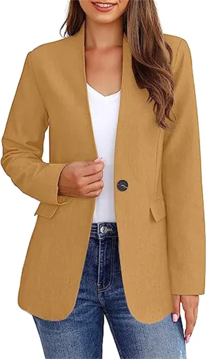 Blazers for Women Business Casual Work Office Suit Jackets Loose Fitted Blazers Lightweight Dressy Jacket Outwear