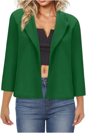 Blazers for Women Oversized Long Sleeve Open Front Work Office Blazer Jackets Casual Lightweight Lapel Cardigan