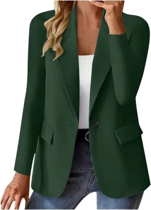 Blazers for Women Work Casual Button Long Sleeve Womens Blazer Business Office Work Suit Jacket Lightweight Blazers