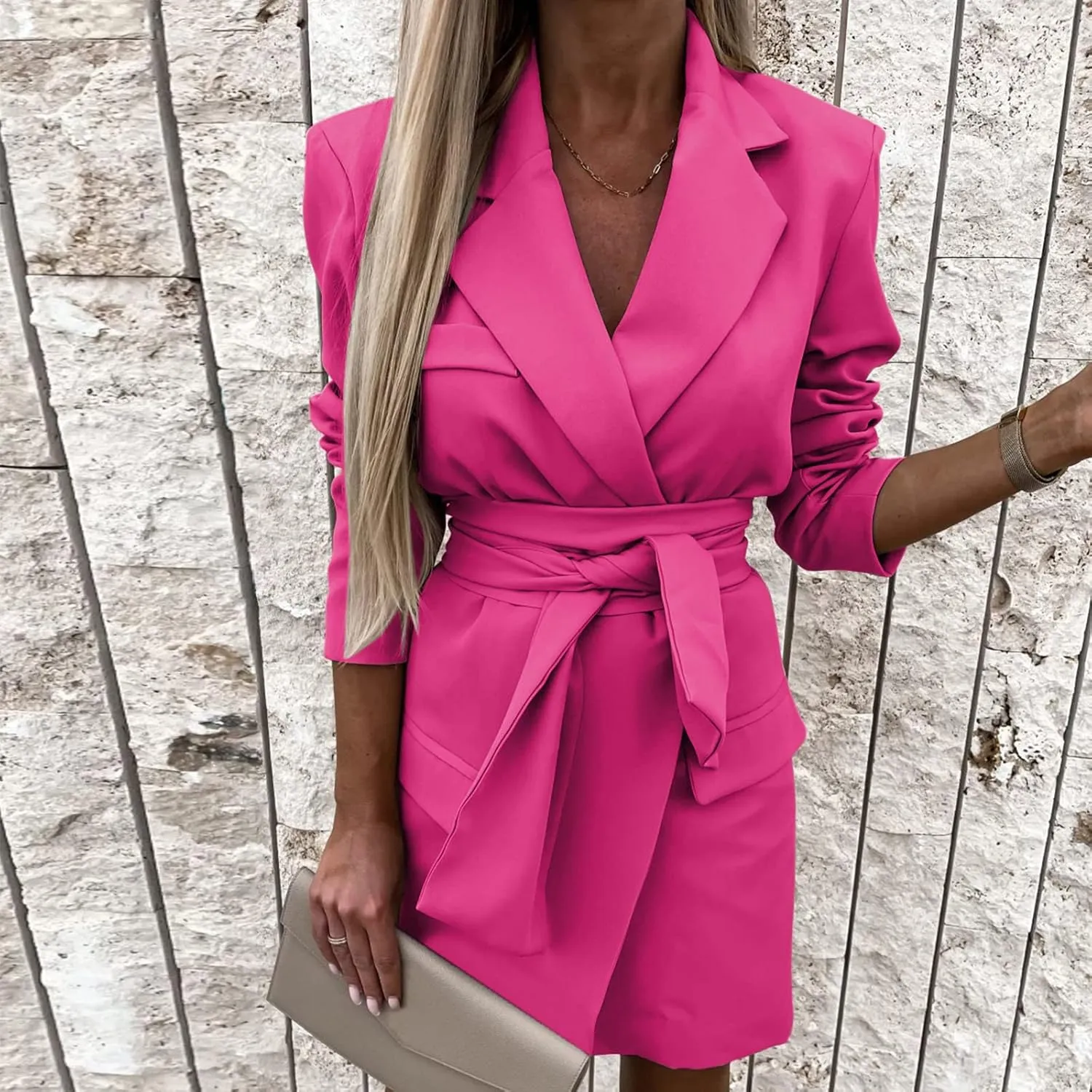 Business Suits for Women 2024 Office Women's Blazers Open Front Prtite Winter Jacket Loose Oversized Cardigan