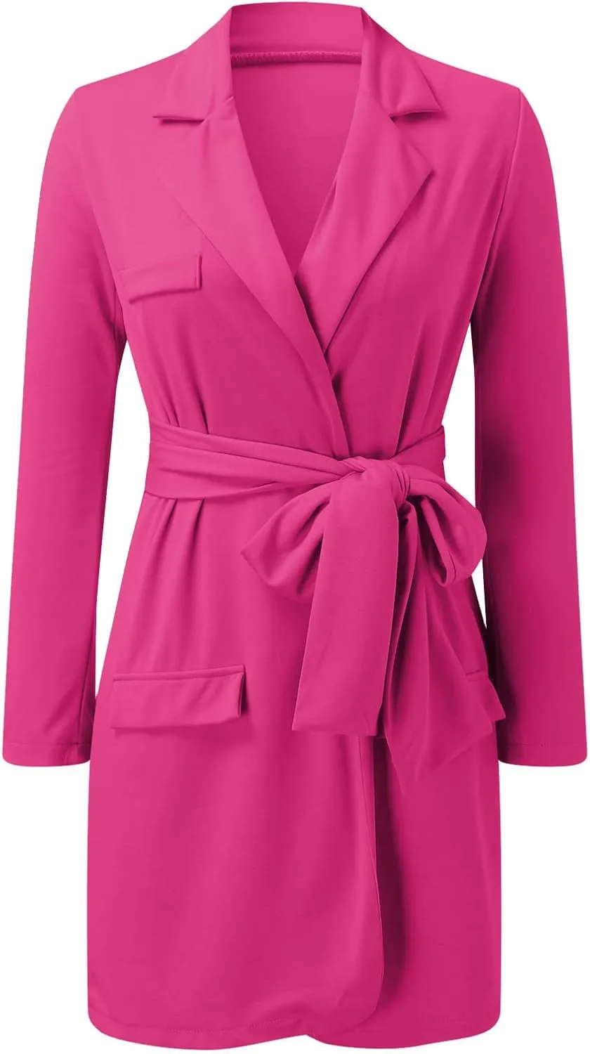 Business Suits for Women 2024 Office Women's Blazers Open Front Prtite Winter Jacket Loose Oversized Cardigan