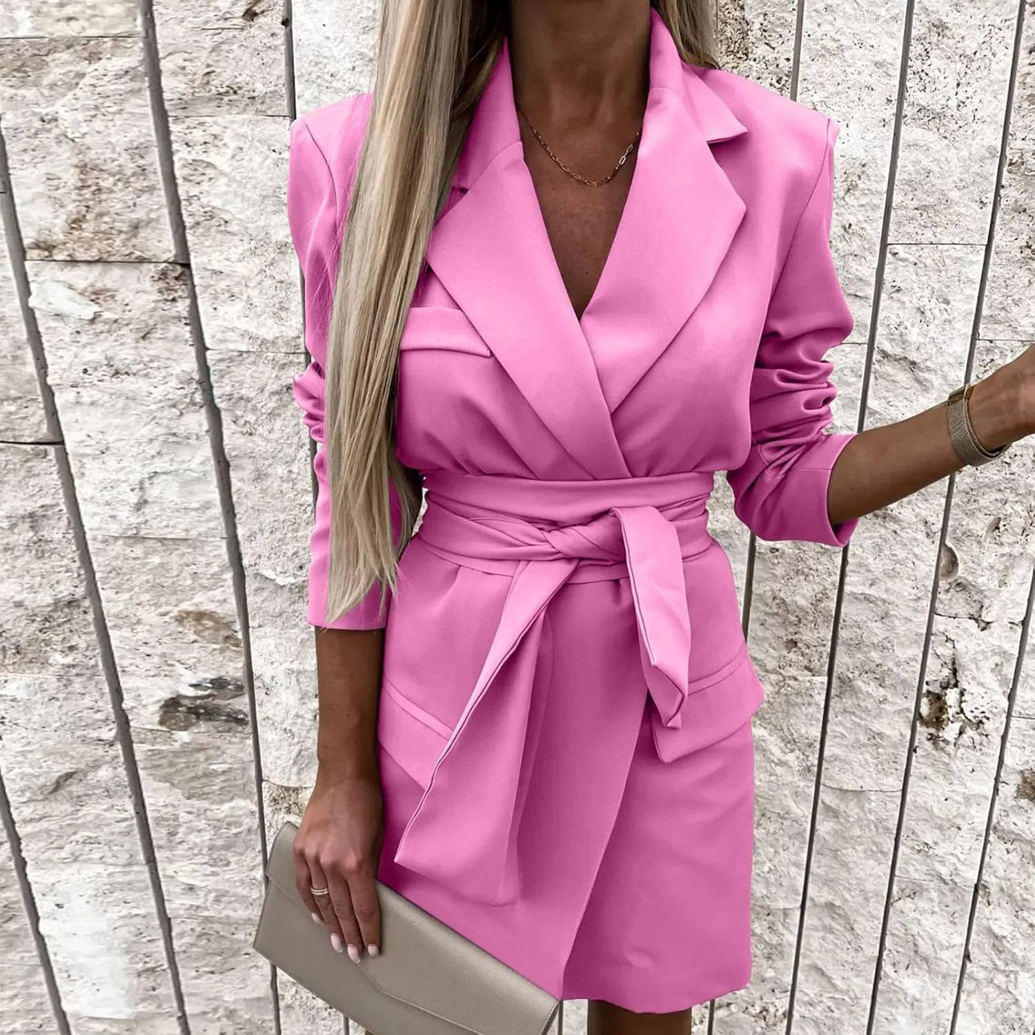 Business Suits for Women 2024 Office Women's Blazers Open Front Prtite Winter Jacket Loose Oversized Cardigan