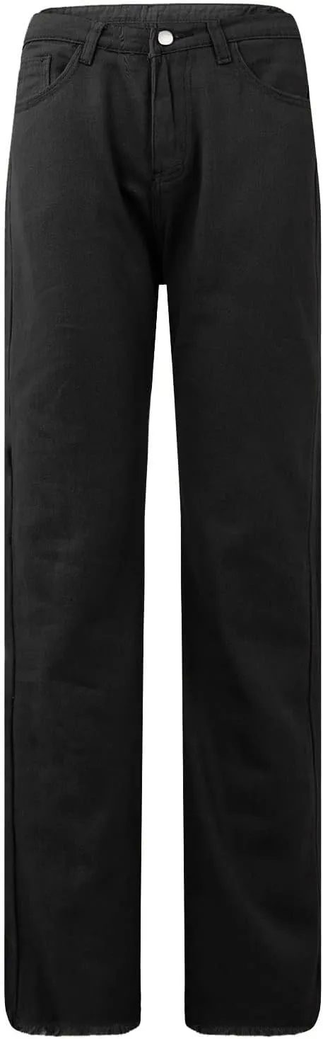 Cargo Jeans for Women Low Rise Bell Bottoms Trendy Straight Leg Stretch Denim Pants Flare Jeans Bootcut Bell Bottom