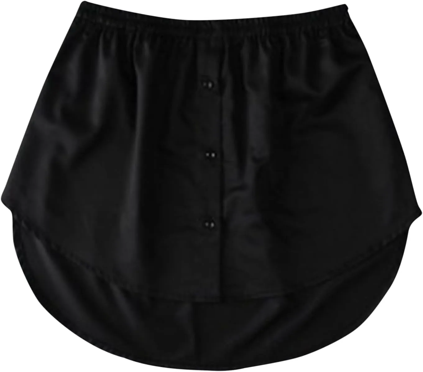 Cotton Bottom Skirt Extender for Layering Half Shirts Removable Layering Half Length Underskirt with Buttons
