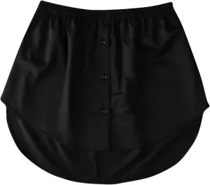 Cotton Bottom Skirt Extender for Layering Half Shirts Removable Layering Half Length Underskirt with Buttons