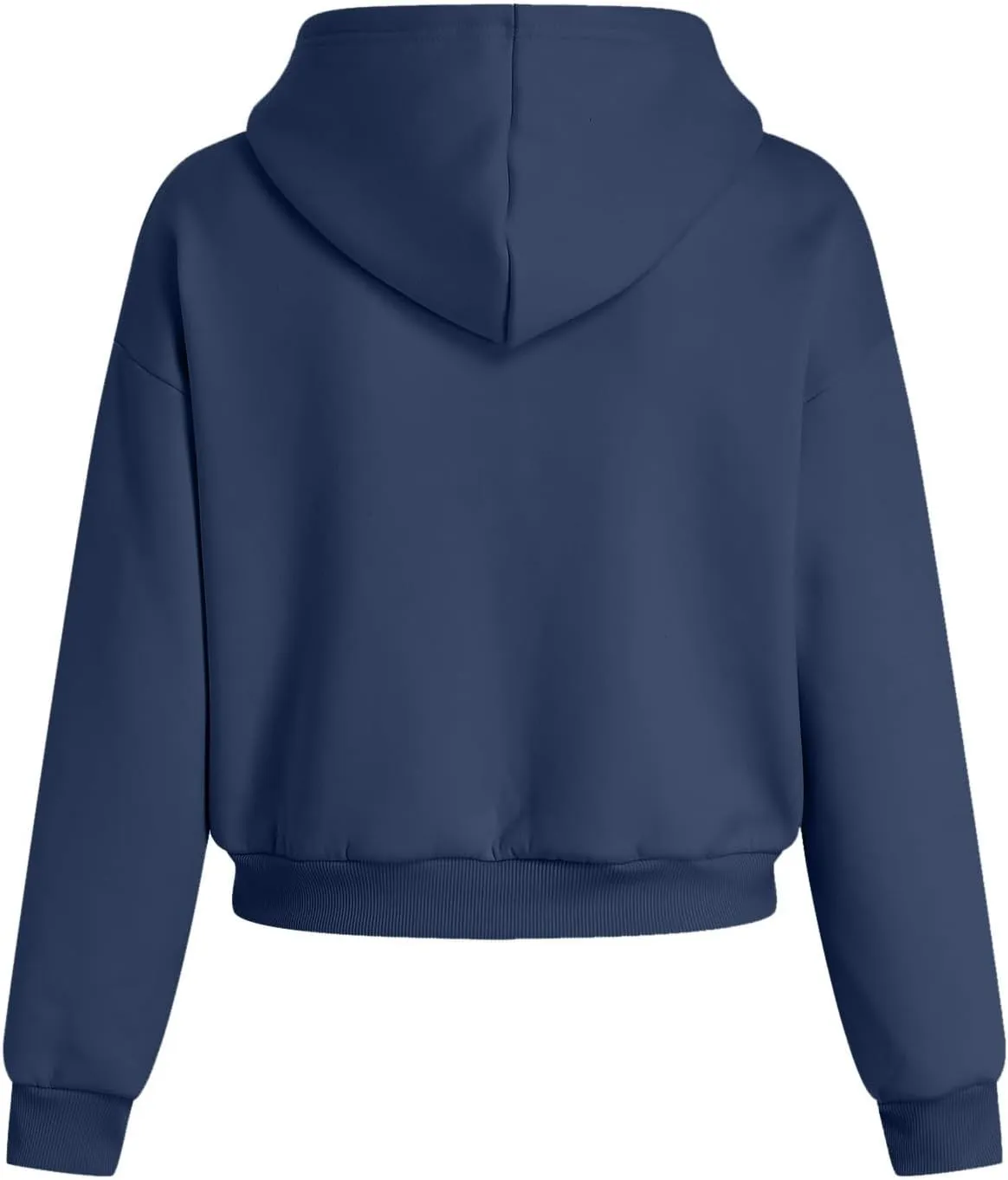 Crop Hoodies for Women Zip Up Jackets Oversized Sweatshirts Fall Fashion Outfits 2024 Sweaters Winter Clothes