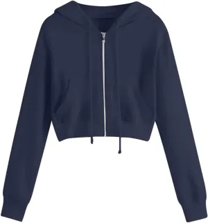 Crop Top Hoodie for Women Lightweight Cropped Hoodies Womens Fashion 2024 Fall Sweatshirts Cute Crop Tops