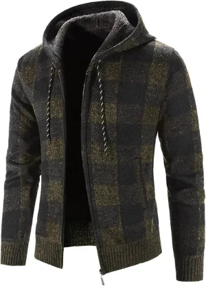 DuDubaby Men's Fashion Long Sleeve Warm Camouflage Printed Hooded Jacket Top