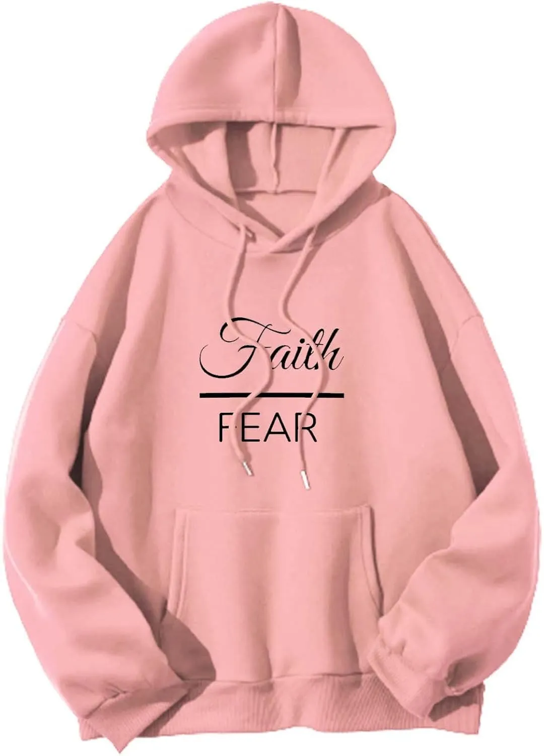 faith over fear hoodies for women teen girls aesthetic sweatshirts oversized fall clothes Casual Long Sleeve pullover