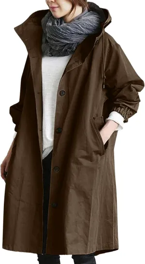 Fall Fashion for Women 2025 Trendy Women Winter Wool Blend Camel Mid-Long Coat Notch Double-Breasted Lapel Jacket Outwear