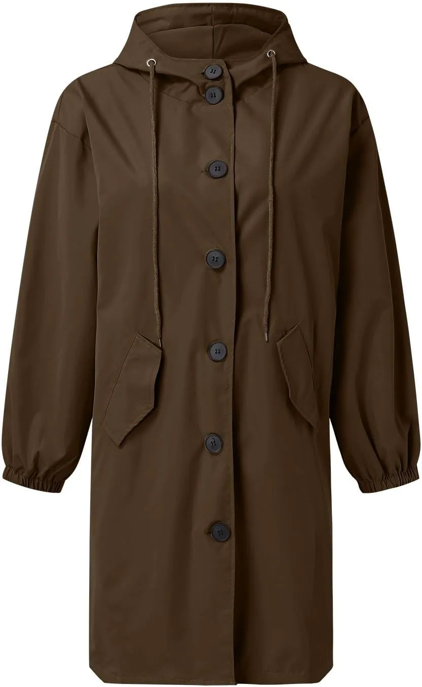 Fall Fashion for Women 2025 Trendy Women Winter Wool Blend Camel Mid-Long Coat Notch Double-Breasted Lapel Jacket Outwear