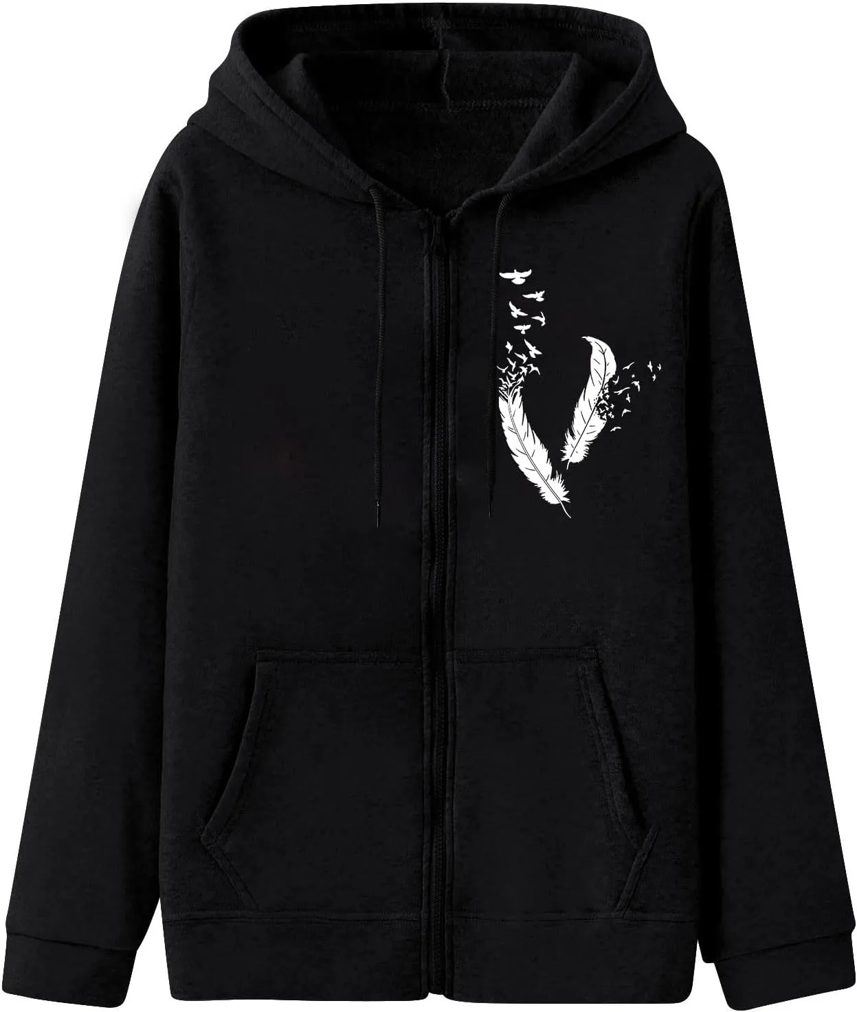 Fall Jacket For Women Trendy Oversized Sweatshirts Teen Girls Trendy y2k Clothes Printed Full Zip Up Hoodies