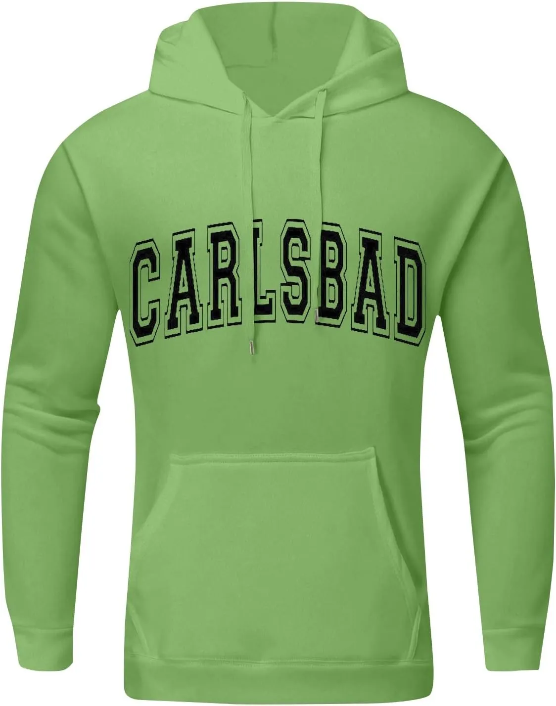Fashion 2024 Fall Men's Hooded Sweatshirt Printed Oversized Long Sleeve Drawstring Pullover Hoodies with Pockets