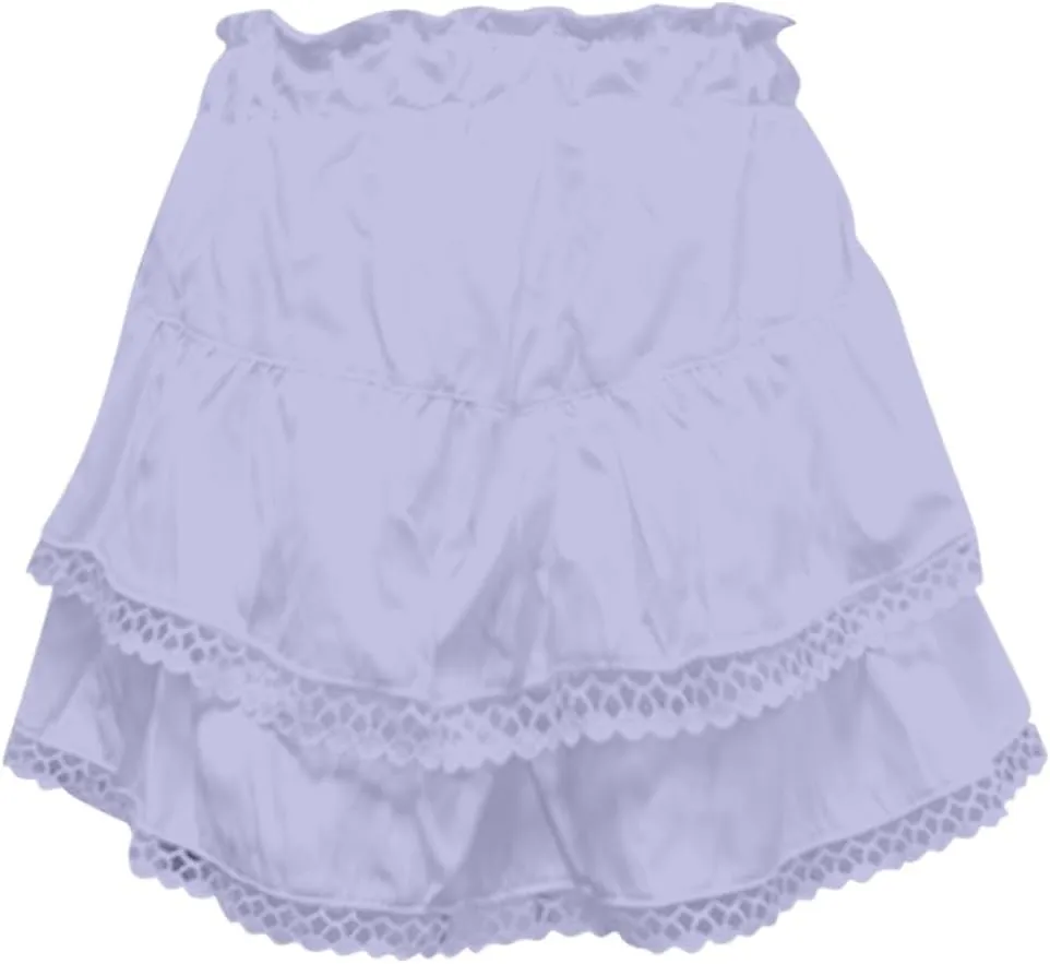 Flowy Asymmetrical Skirt for Women Trendy Casual Ruffle Tiered High Waisted Mini Skirts Summer Golf Tennis Shorts