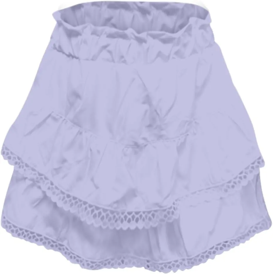 Flowy Asymmetrical Skirt for Women Trendy Casual Ruffle Tiered High Waisted Mini Skirts Summer Golf Tennis Shorts