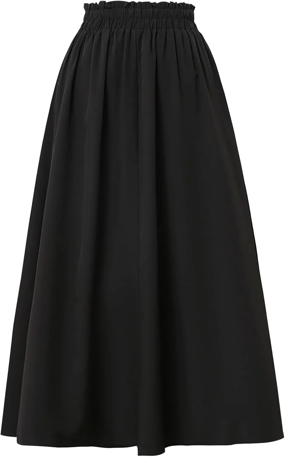 Flowy Skirts with Pockets for Women Long Midi Length Casual Skirt for Beach Party Holiday Drawstring Maxi Summer Skorts