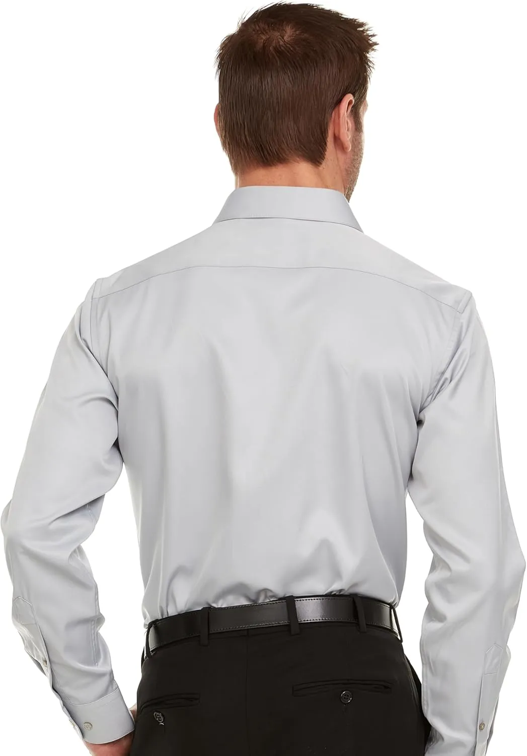 Geoffrey Beene Mens Slim Fit Sateen Stretch Button Down Dress Shirt Formal Wrinkle Resistant