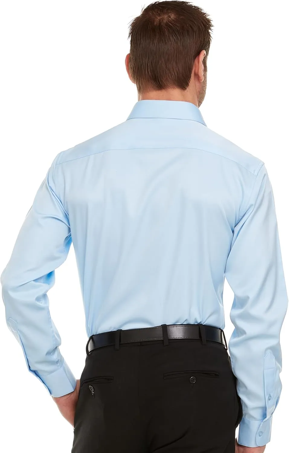 Geoffrey Beene Mens Slim Fit Sateen Stretch Button Down Dress Shirt Formal Wrinkle Resistant