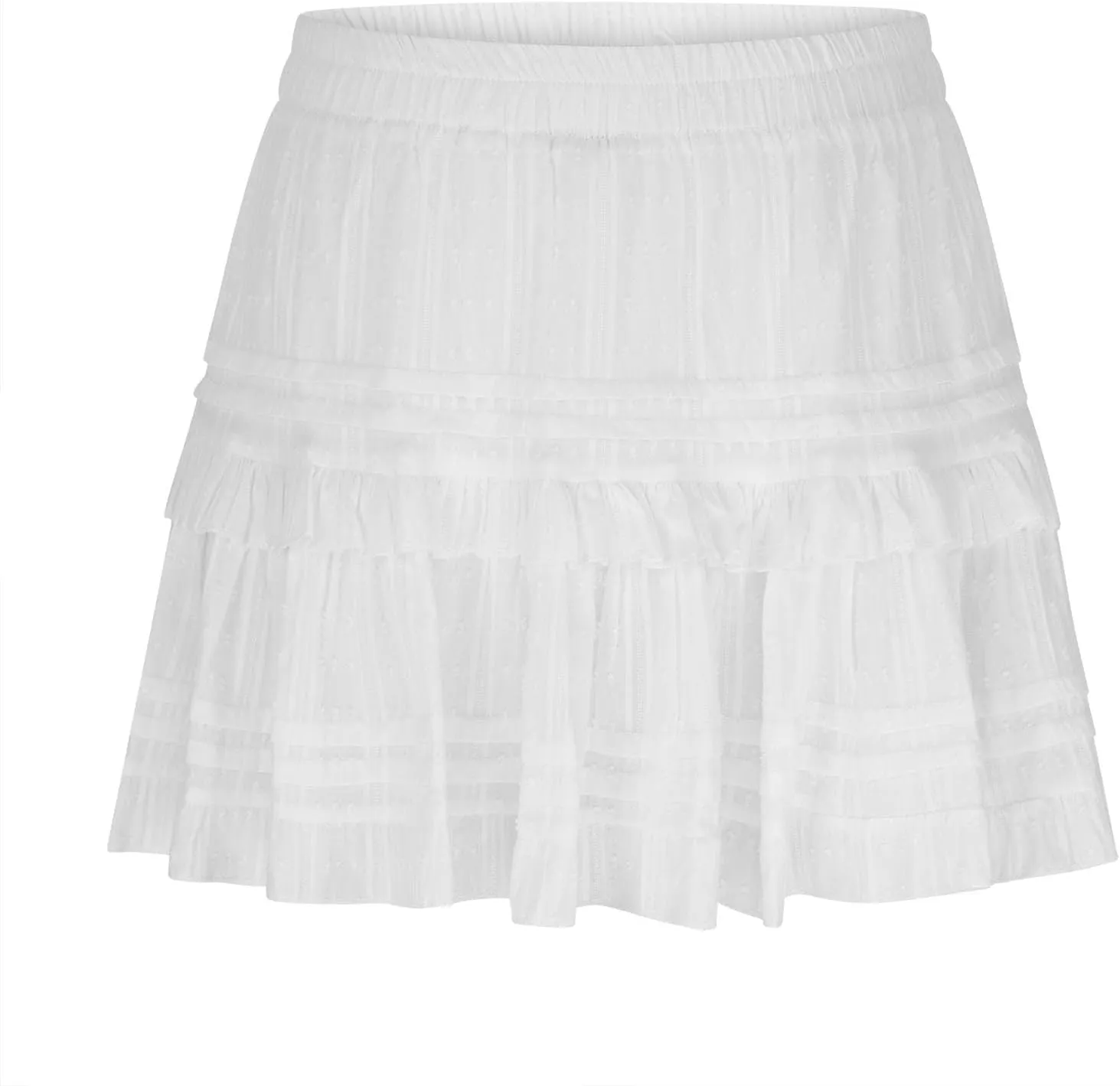 HGps8w Women's A-Line Layered Mini Skirts Elastic Waist Casual 2025 Summer Cute Tiered Ruffle Skirt