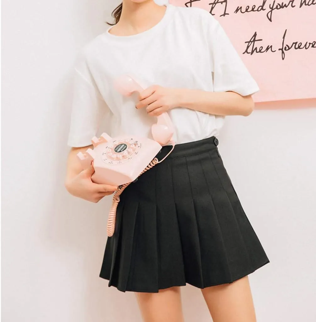 High Waisted Skirts for Women Fashion Pleated Summer Tummy Control A-Line Casual Midi Skirts Girls Trendy Clothes