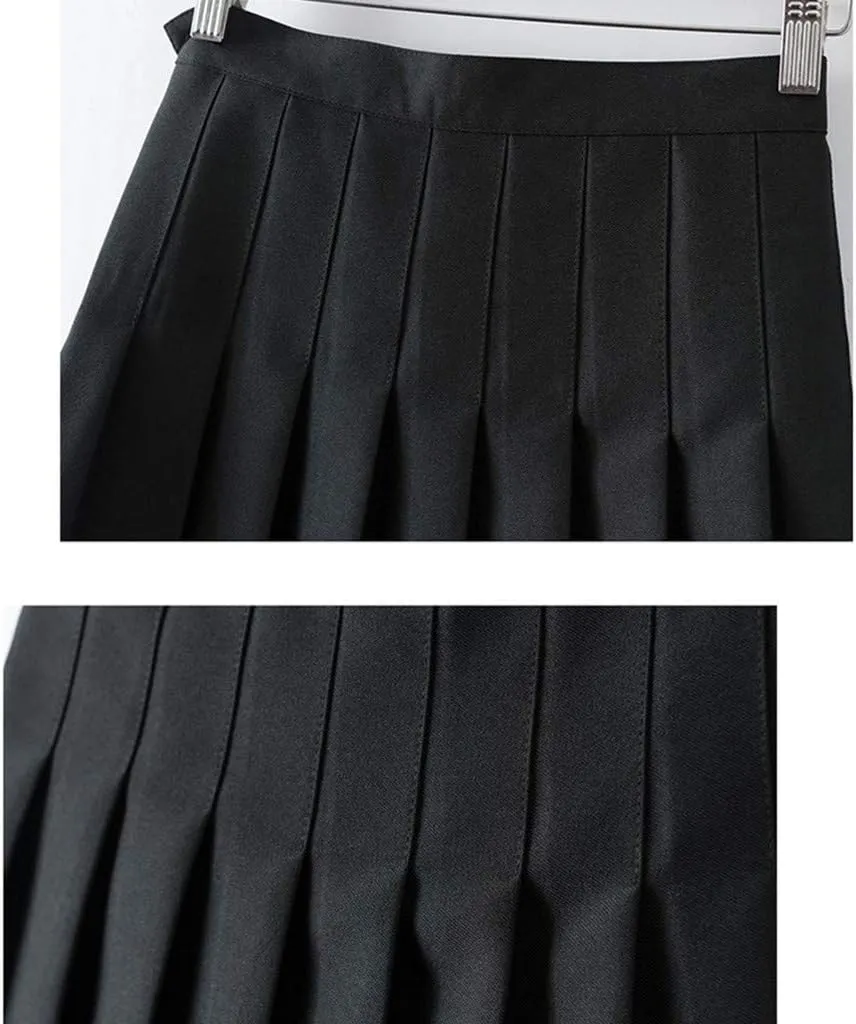 High Waisted Skirts for Women Fashion Pleated Summer Tummy Control A-Line Casual Midi Skirts Girls Trendy Clothes