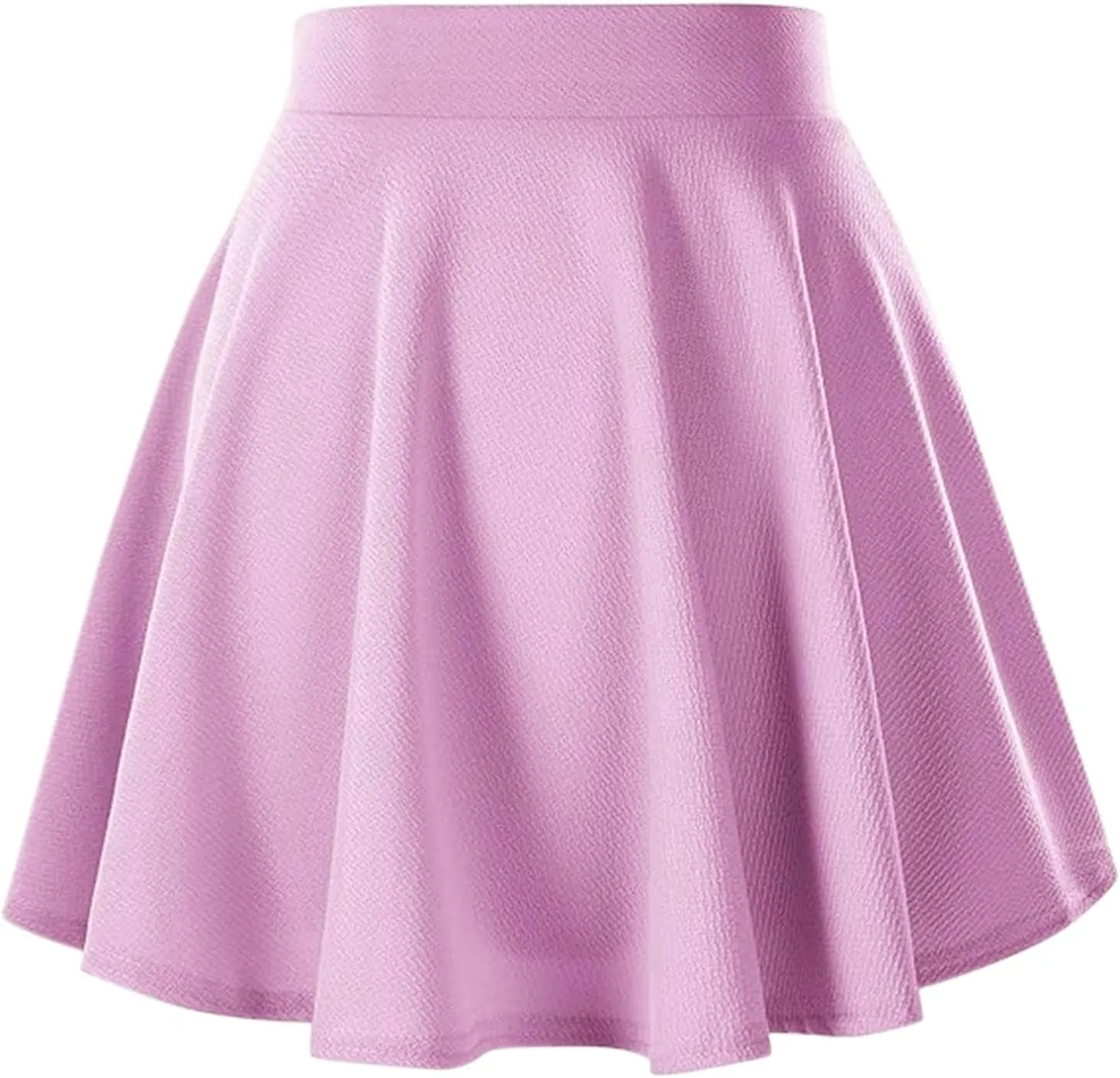 High Waisted Stretchy Skirts for Women Basic Versatile Flared Skirt Casual Solid Color Cotton Mini Skirts