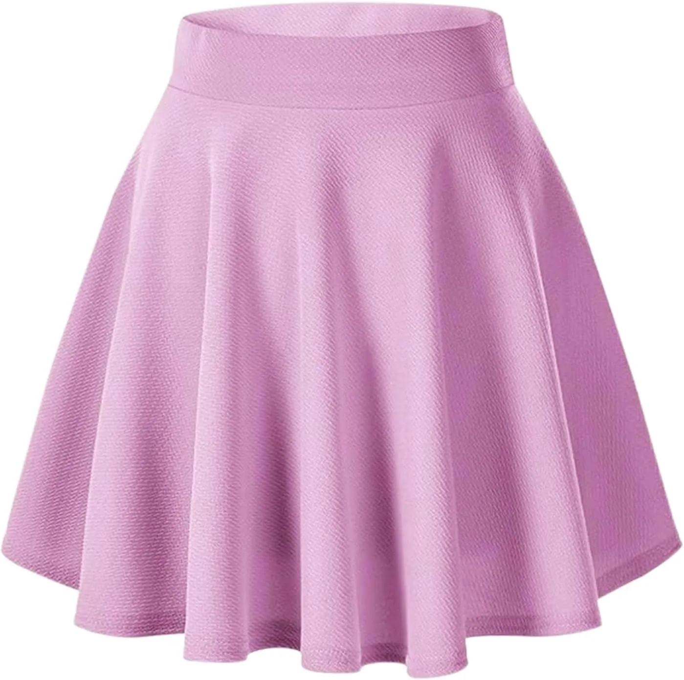 High Waisted Stretchy Skirts for Women Basic Versatile Flared Skirt Casual Solid Color Cotton Mini Skirts