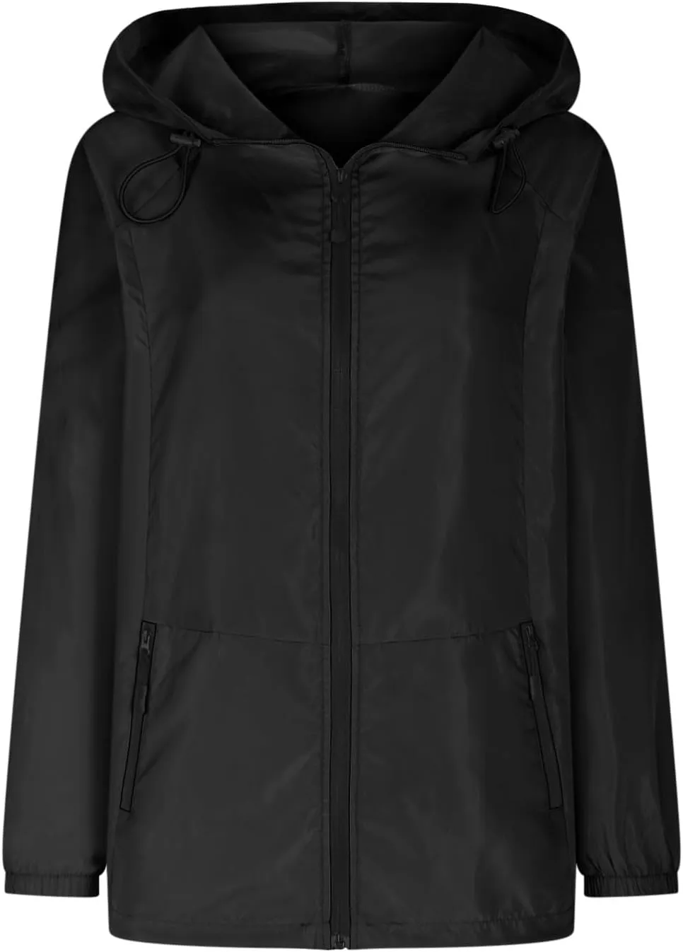 Hooded Rain Jacket for Women Lightweight Waterproof Windbreaker Jacket Packable Rain Coats with Pockets