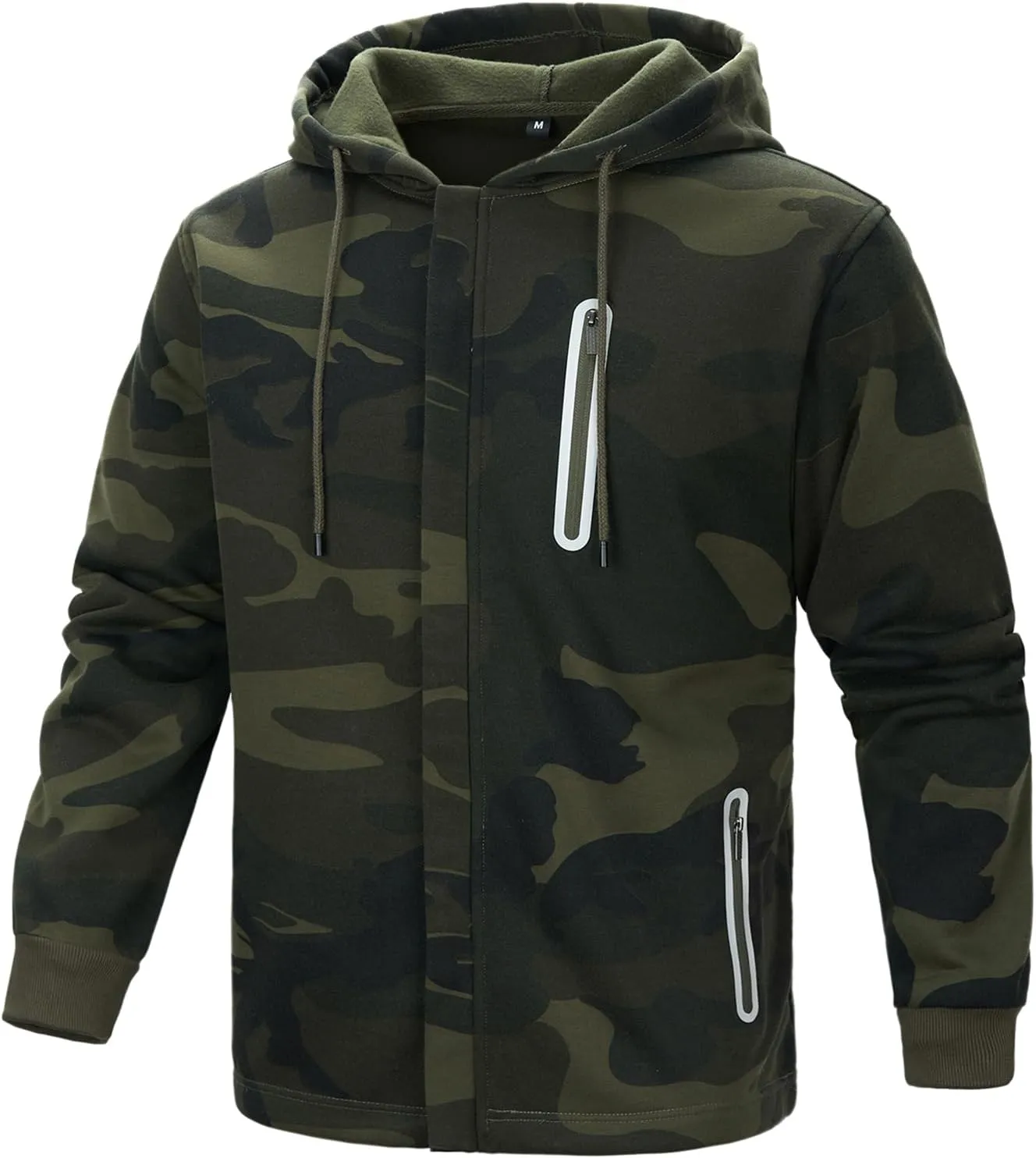 Hoodies for Men Casual Long Sleeve Mens Zip up Hoodies Hooded Fleece Sweatshirts with Pocket