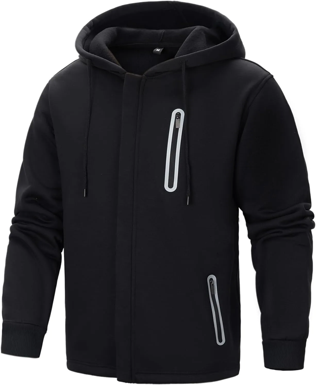 Hoodies for Men Casual Long Sleeve Mens Zip up Hoodies Hooded Fleece Sweatshirts with Pocket