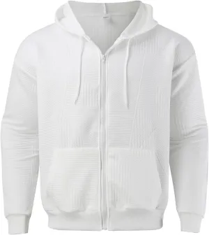 Hoodies For Men Trendy Casual Fall Winter Warm Outwear with Pockets Hooded Sweatskirts Mid-Weight Loose Fit Sweater Shirts