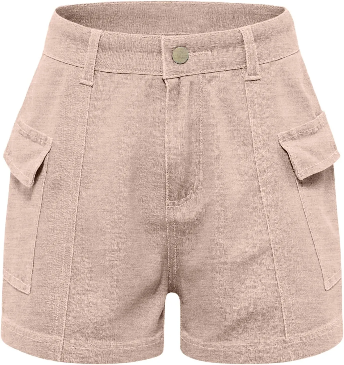 Jean Cargo Shorts for Women Baggy Front Button Lightweight Denim Shorts Stretch Sexy Vacation Travel Hiking Short
