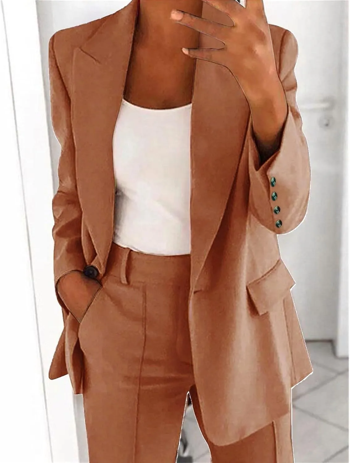 Ladies Blazers To Wear With Jeans Causal Ladies Jacket Cropped Wool Lightweight Tops Soft Oversized Cardigan