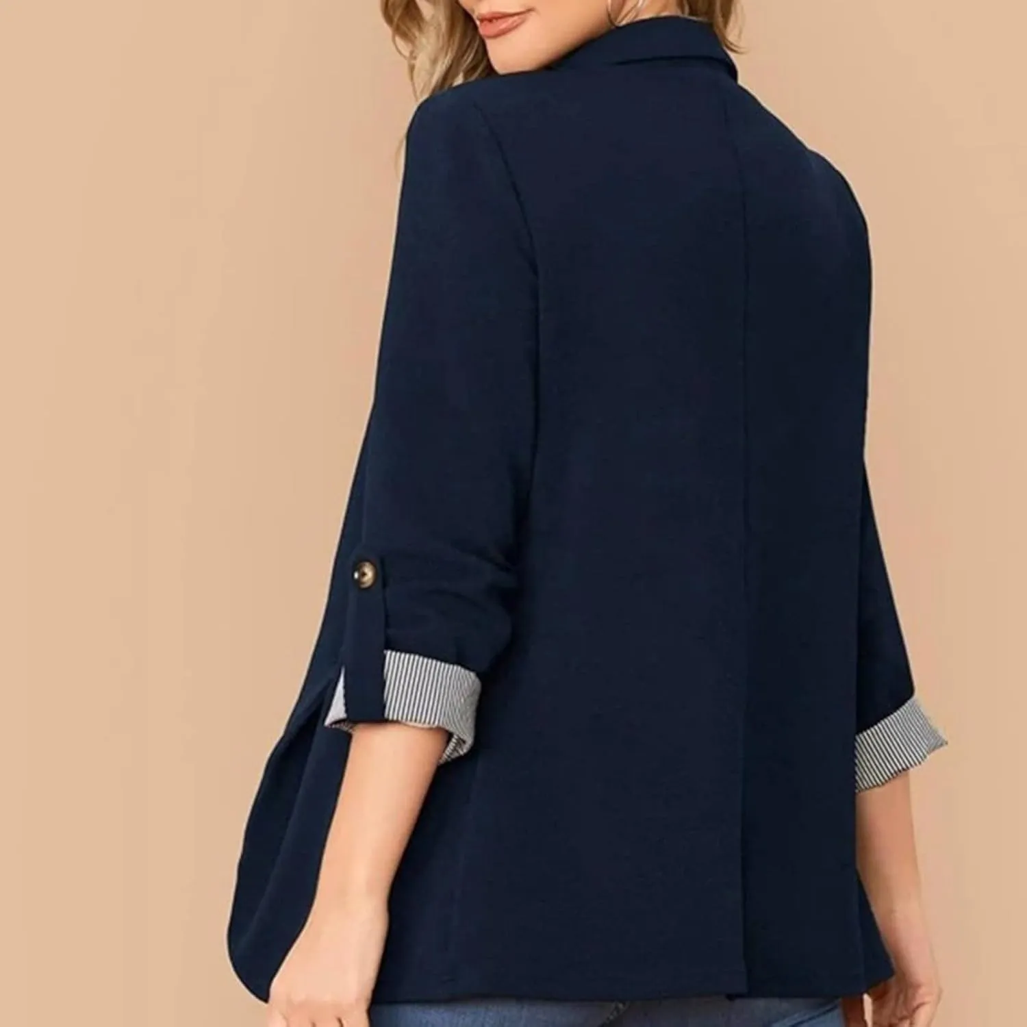 Ladies Blazers To Wear With Jeans Office Women's Cardigan Cropped Dressy Vintage Blazers Fit It Herringbone Coat