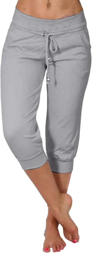 LCMTWX Womens Swim Shorts Cropped Elastic Pants for Women Fashion Casual Fashion Shorts Trousers Solid Ppants Womens Swim